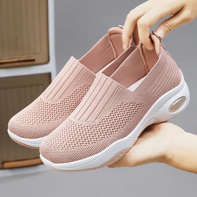 Shoes Women's Shoes Versatile One-pedal Lazy Shoes Large Size Single Shoes Soft Sole Casual Shoes Breathable Fly-woven Mesh Shoes