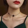 Black Camellia Necklace Luxurious Exquisite Fashionable Neck Chain New Minimalist Hollowed Out Women's Accessories Jewelry Gift