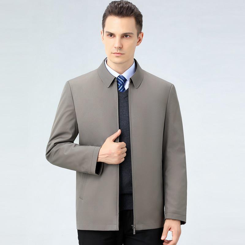 2025 Men's Stand-Collar Cotton Jacket: Thickened, Detachable Liner, Autumn/Winter Padded Outerwear for Middle-aged & Elderly