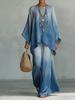 16 European and American women's clothing Y1 large size thin ethnic style dress set Bohemian casual large size jumpsuit