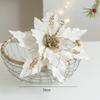 2025 Christmas High-end Flannelette Simulation Flower 28cm Golden Champagne Christmas Tree Decoration Flower Arrangement