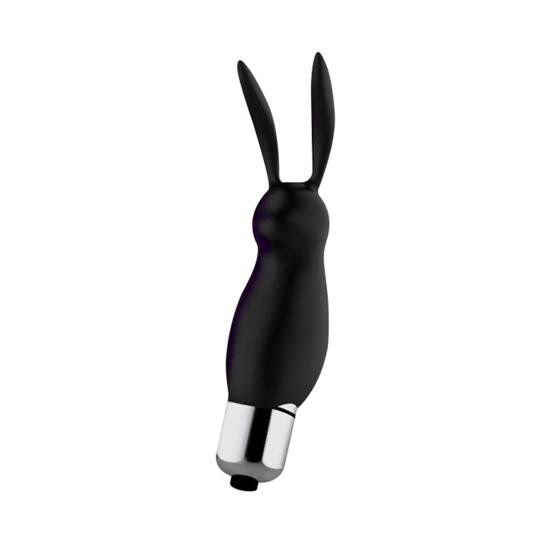 Mini Bunny Silicone Vibrator Dual Stimulation Clitoral Massager with Whisper-Quiet Motor Waterproof Body-Safe Easy-Clean Discreet Adult Toy for Women