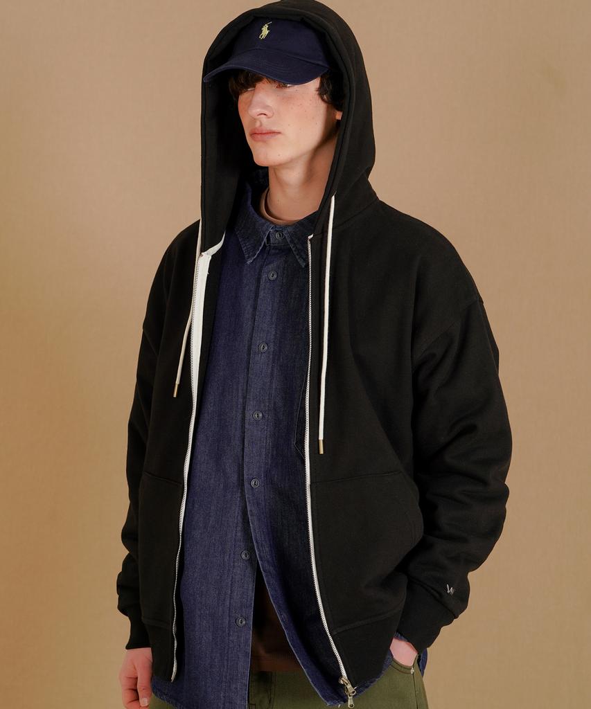 Wv Project Easy Heavy Cotton Zip-Up Black Mjhd7781