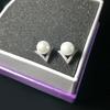 BELLA BOX Pure Silver Needle Earrings, Korean Version, Shell Pearl Ear Pins, Small Stud Earrings For Women, Ear Accessories.