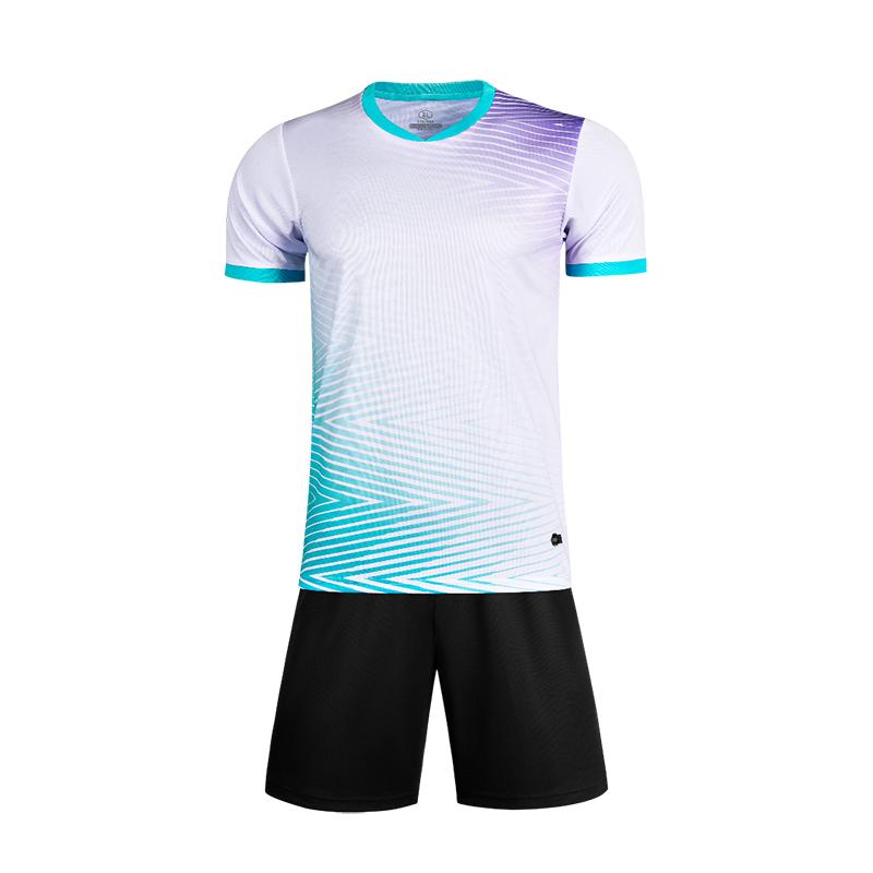 Men Short Sleeve Pink Soccer Jersey Set  Blue Adult Football Uniform Boy Red  Kids Sports Shirt