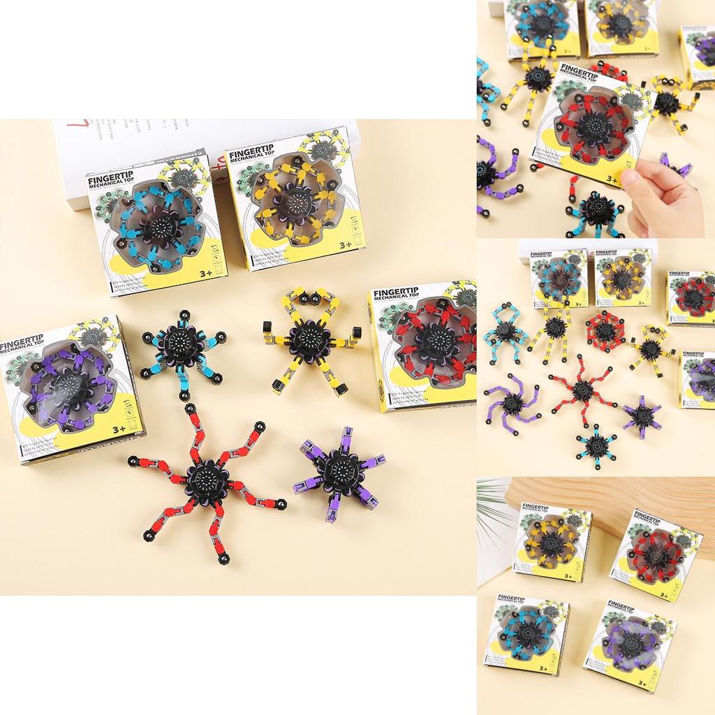Cartoon Mechanical Deformation Mecha Chain Finger Gyro Children Toys For Stress Relief And Fidget Fun