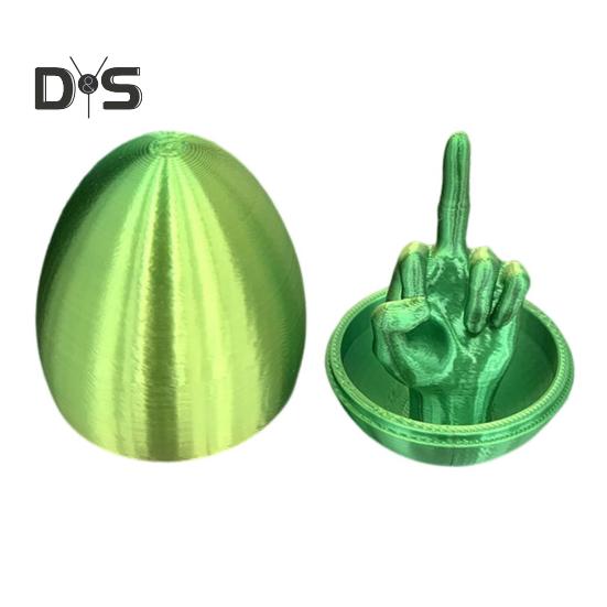Easter Egg Middle Finger Prank Gift for Men Women 3D Printed Rude Egg Gag Hilarious Surprise Gift Unique Adult Joke Toy