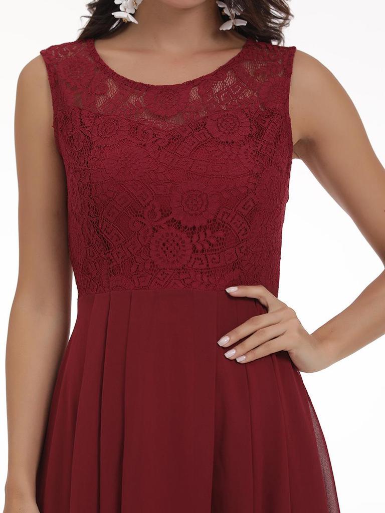 Sexy Spitzen-Chiffon-Patchwork-Abendkleid