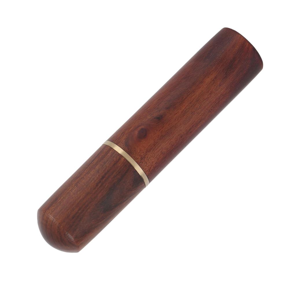 Wood Toothpick Holder Capsule Case Portable Natural Craft Outdoor Use (Rosewood)