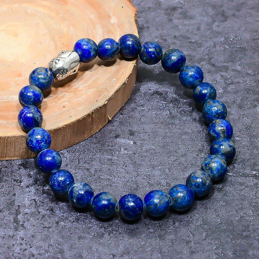 Natural Lapis Lazuli Gemstone Handmade Cuff Adjustable ETC-9728