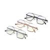 Square Frame Glasses, Large Square Frame College Style Literary Flat Glasses, Men Without Makeup