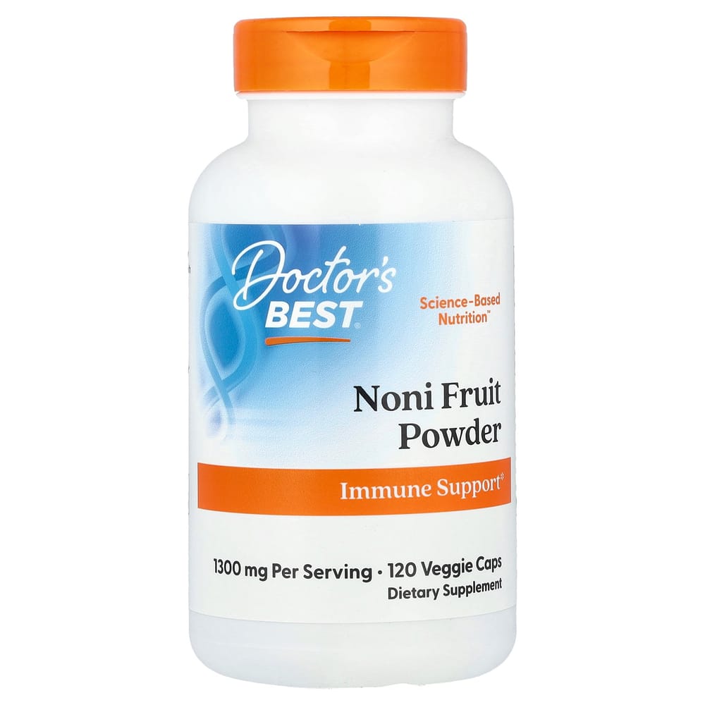 

Doctor s Best Noni Fruit Powder 1300mg Veggie Capsules, 120 Count (650mg Per Capsule) 120 pcs - 1 ea