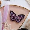 Set for Embroidery with Beads Decorations On Natural Artistic Canvas Abris Art Butterfly