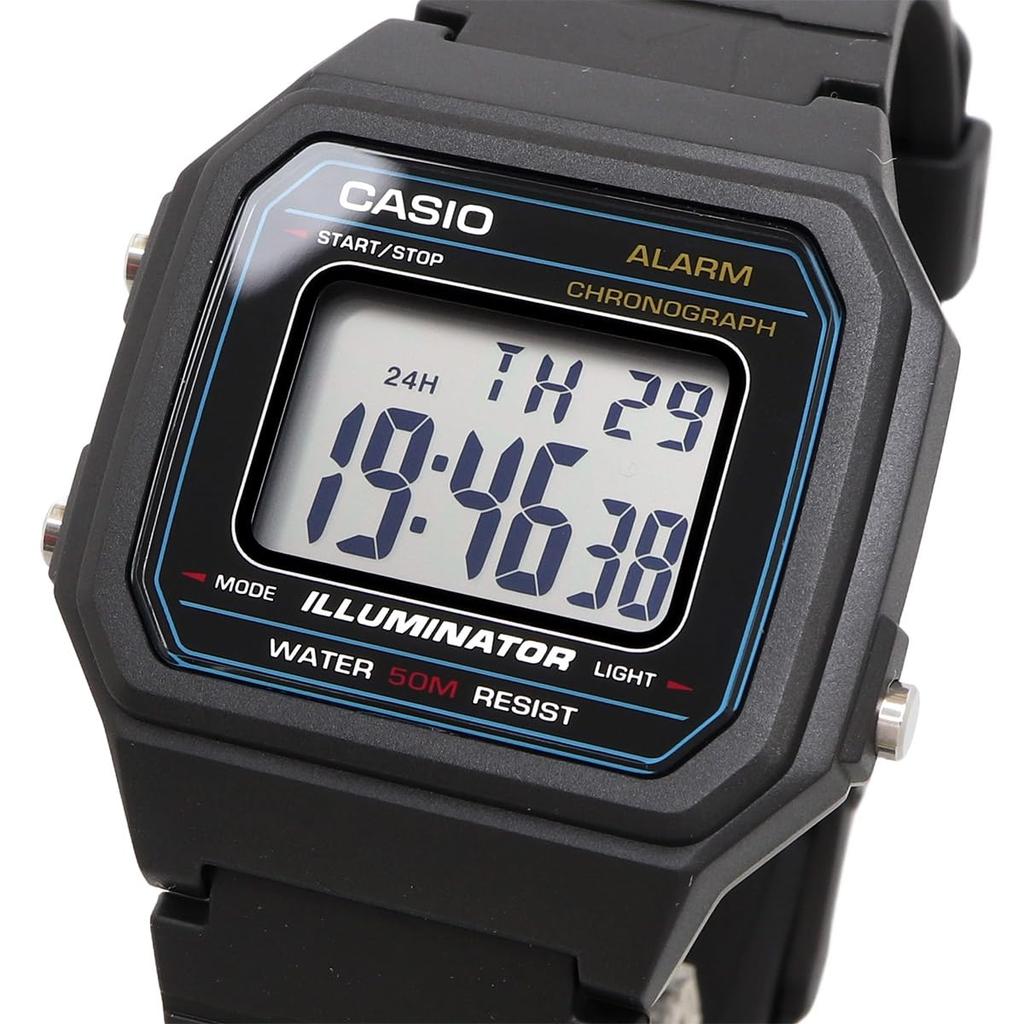 Casio Standard Digital Men's Watch W-217H-1AV Black (Imported)