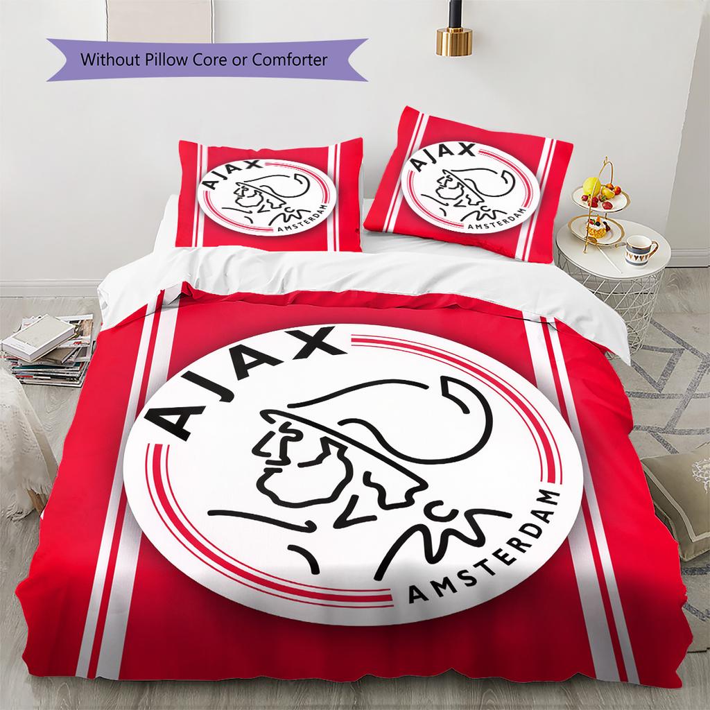 AFC Ajax Set Copripiumino con Fantasia Decorazione per la Casa Regalo (1 * copripiumino + 2 * federe senza imbottitura)