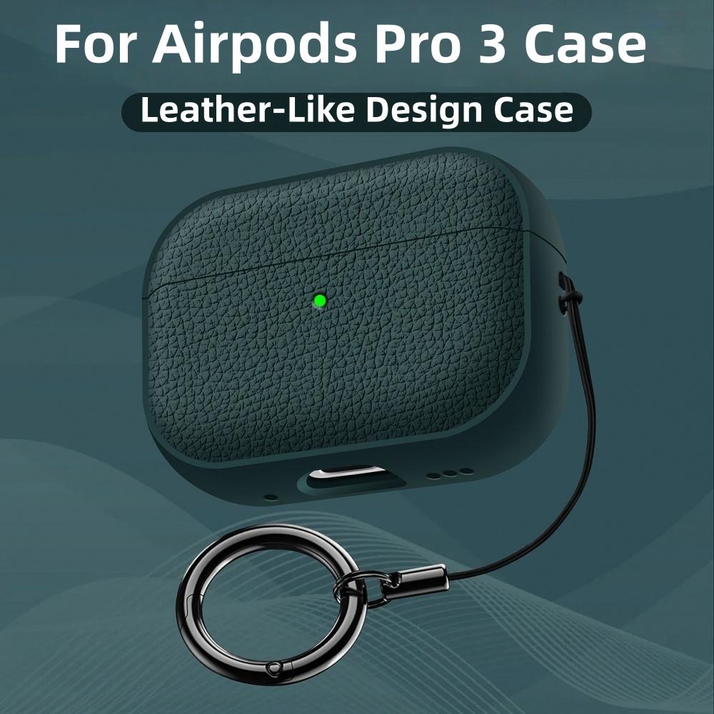 

for Airpods Pro 3 Case Soft TPU Leather-Like Design Protective Cover with Lanyard and Cleaner Kit For Apple Latest Airpods Pro 3 For Airpods Pro 3