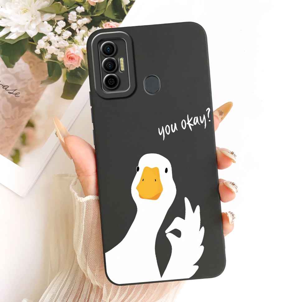 Cover For Tecno Spark 7 2021 Cute Rabbit Casing KF6 KF6j Soft Silicone Casing For Tecno Spark 7 Spark7 Back Cover Coque