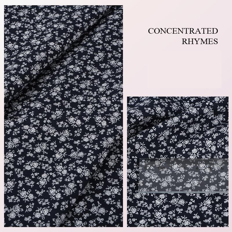 100*145cm High-density Cotton Poplin Plant Flower Printed Fabric For Diy Sewing Dolls Kid Dress Apparel Quilted Bedding Textiles