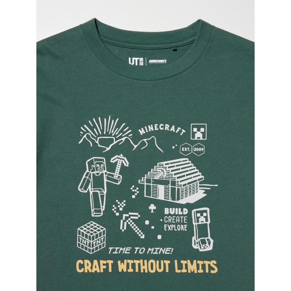 Uniqlo KIds MInecrafT UT  GraphIc T  shorT Sleeve  I