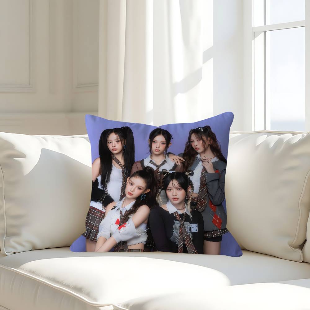 Kpop I-ILLIT Personalized Picture Text Home Decorative Pillows Household Gifts 45x45cm