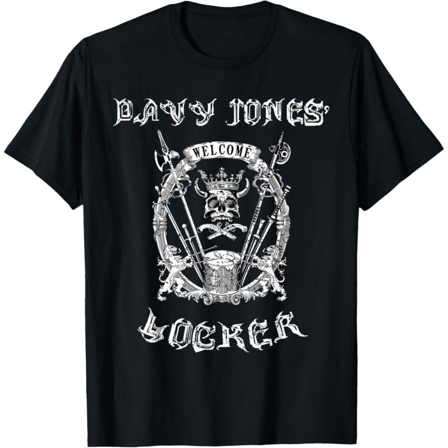 Welcome to Davy Jones Locker - Cool Pirate bottom of the Sea T-Shirt XXXXXL чёрный
