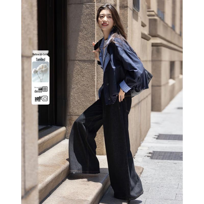 

Женский жакет Demana из матового хлопка в клетку с лацканами XL