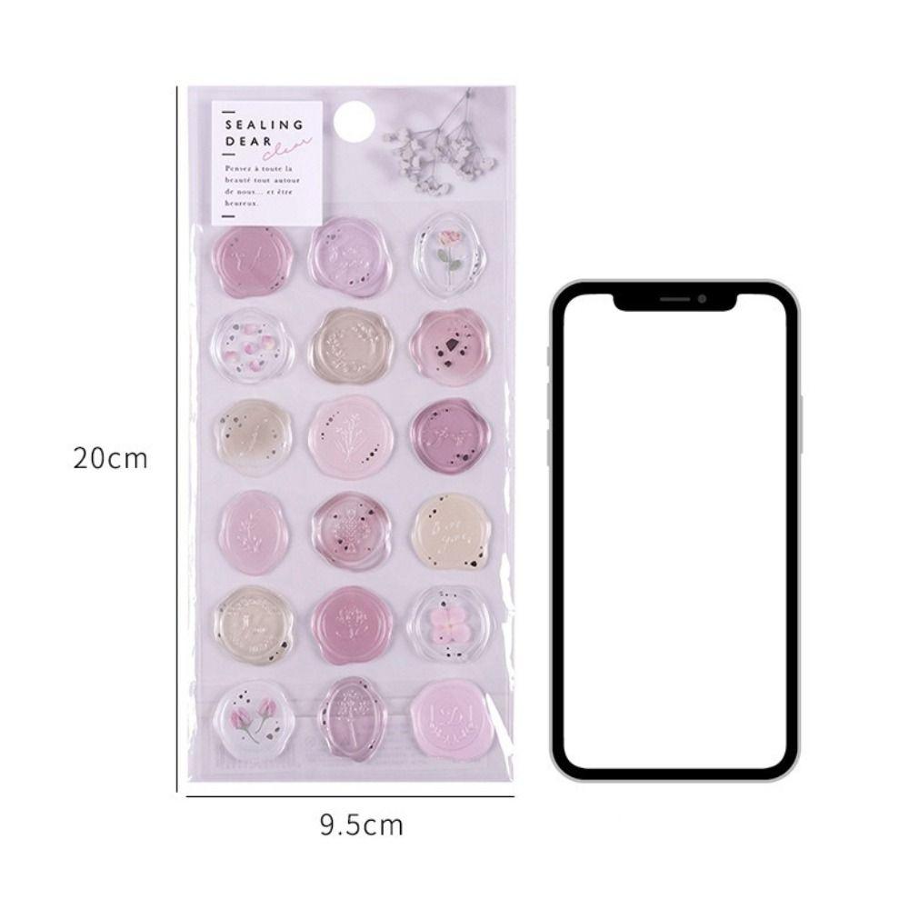 Decorative Wax Seals Stamp Sticker Transparent Envelope Seal Sticker DIY Scrapbooking