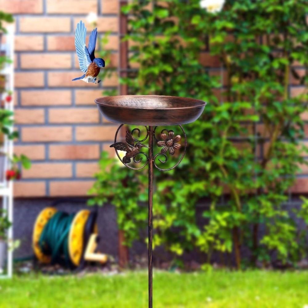Five Prongs Base Metal Bird Feeder Heavy Duty Feeding Stations Garden Birdbath  Lawn