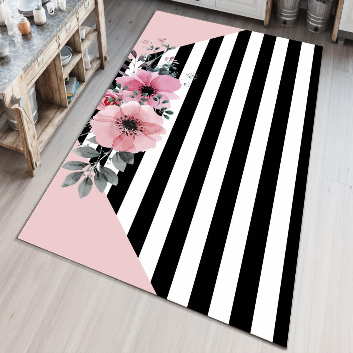 

EPeddler Домашний декоративный узор Цифровая печать Моющаяся нескользящая точечная основа Новое поколение для гостиной, прихожей, столовой, кухонного ковра и напольного коврика 50 x 80