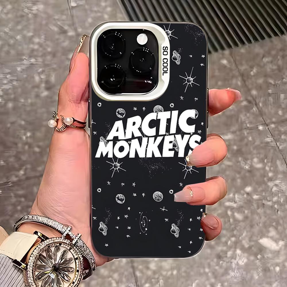 Fashion Arctics Monkeys Phone Case For IPhone 17 Pro Max 16 15 14 13 11 12 Mini Xs Xr 8 Plus Se Color Silver Cover