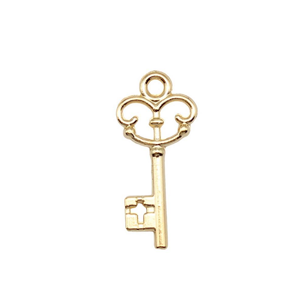 Simple Skeleton Key Charms Multi Color Alloy Pendants For Vintage Themed Jewelry