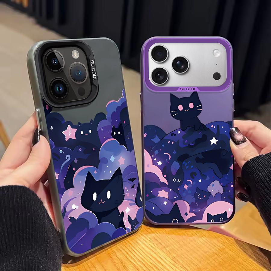 Cute Cartoon Cat Case for iPhone 17 Air 16e 14 15 16 Plus 11 12 13 Pro Max Soft Shell