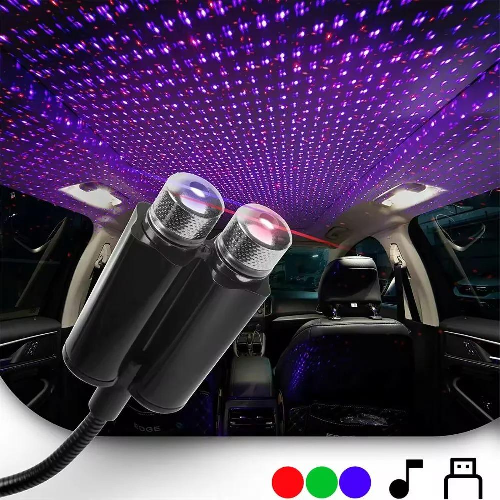 USB Car Roof light LED Babysbreath Atmosphere light Ambient LED Projection lamp LED Starry Sky Night Light Car Decorative light