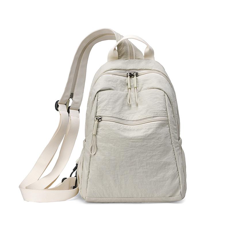 Plecak Podróżny Jednokolorowy Lekki o Dużej Pojemności Wielofunkcyjna Torba na Piersi Torba Crossbody dla Dojeżdżających