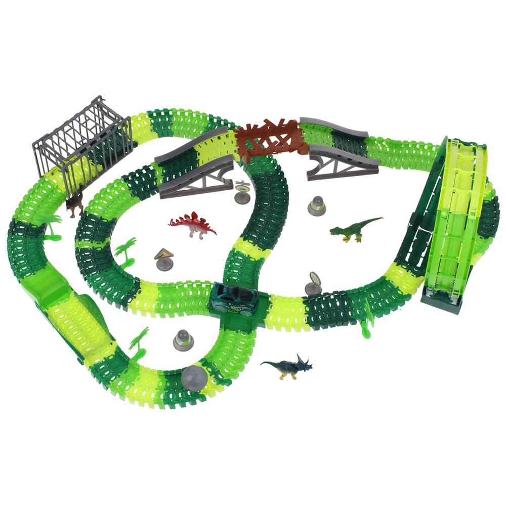 Tor Samochodowy Wyścigowy Dino Park Dinozaury Zdalnie Sterowany 275 El
