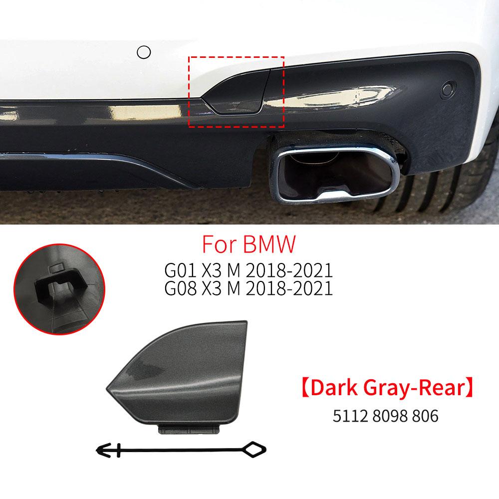 For BMW G01 M Sport Car Front Rear Bumper Tow Hook Cover Cap Accessory Black For BMW X3 M 2018- 51118098823 51128098806