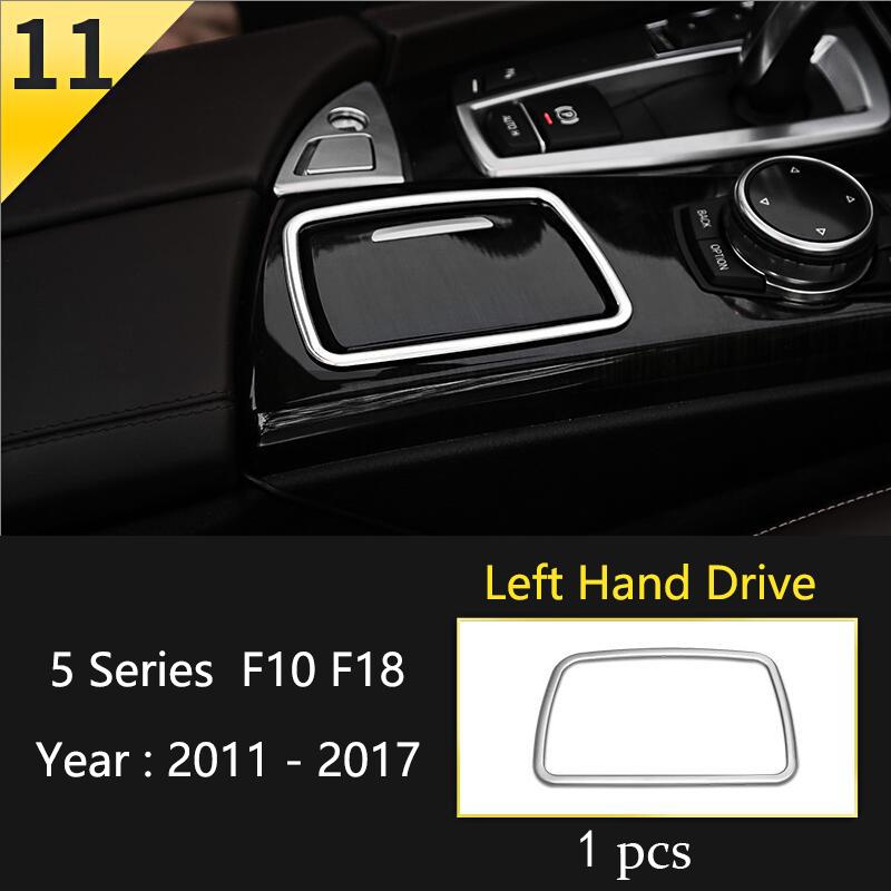 Accessories For BMW 5 Series F10 F18 Stainless Steel Car Inner Door Audio Stereo Speaker sequins Decorative Cover Trim strips