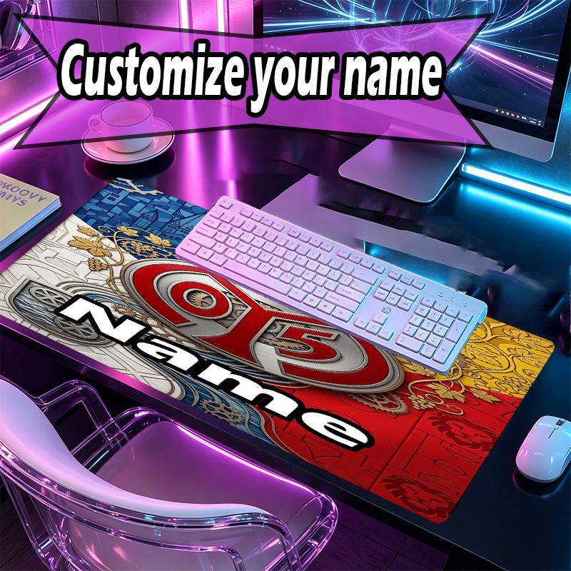 Custom Name Personalized 05 1FSV Mainz 05 Pattern Mousepad, Laptop PC Desk Mat, Decorative Desk Mat for Home Keyboard Pad Gift