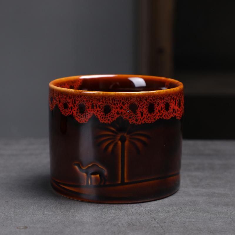 Japanese Style Ceramic Kiln Change Coffee Mugs Creative Retro Home Office Breakfast Couple Milk Tea Cups Drinkware Water Cup