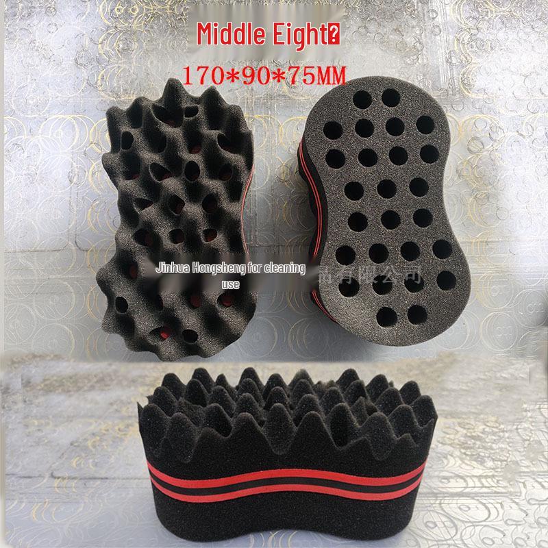 Black Hair Curling Sponge & Styling Comb Set