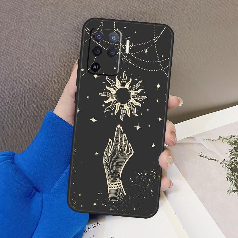 Magic Moon Tarot For OPPO A78 A77 A57 A17 A15 A16 A76 A96 A52 A72 A93 A74 A94 A5 A9 A31 A53S A54S A57s Case