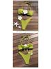 2024 Sexy Solid Color Halter Bandeau Two-Way Flower Bikini Swimsuit for Women