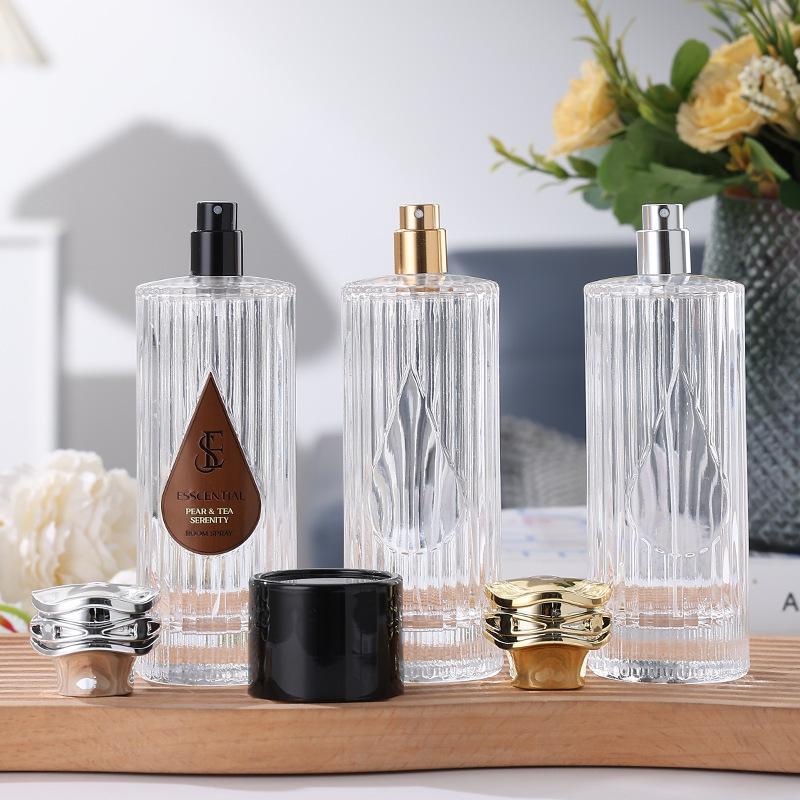 150ML Vertical Stripe Glass Perfume Atomizer Bottle