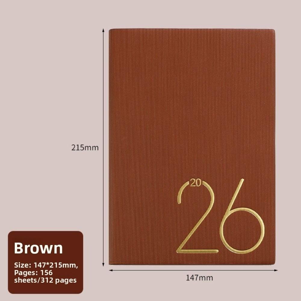 12 Months 2026 Schedule Planner Notepad English To-do List Notebook Diary Writing Pads  Student