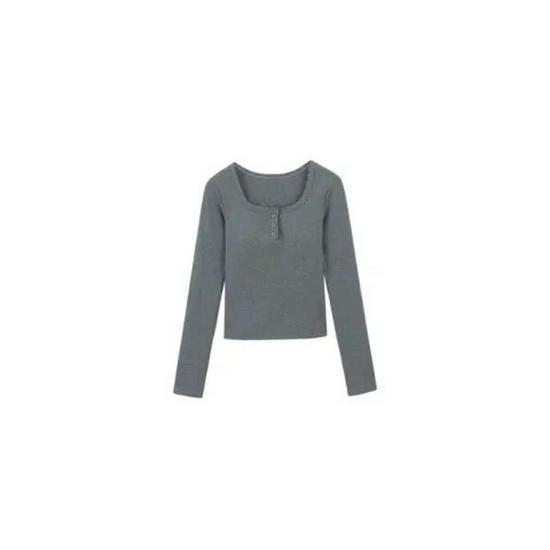 

Тепла флісова сорочка приталеного крою з нагрудною вставкою та компресійним поясом XL сірий колір