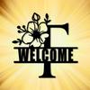 Iron Floral Letter T Wall Art Home Decor Anniversary Housewarming Gift