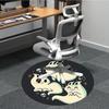 1pc Ghost Bunny Office Round Area Rug, Under Office Chairs Bedroom Living Room Home Decor, Room Deco