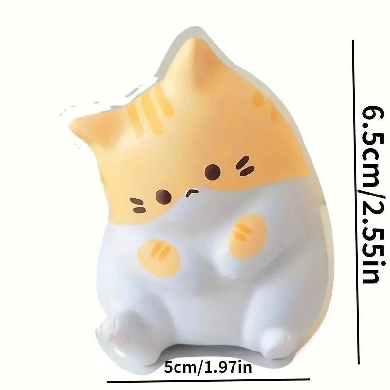

Cute Cat Squishy Toy Soft Slow Rising Stress Squeeze Kawaii Fidget Anti Stress Decompression Toy жёлтый