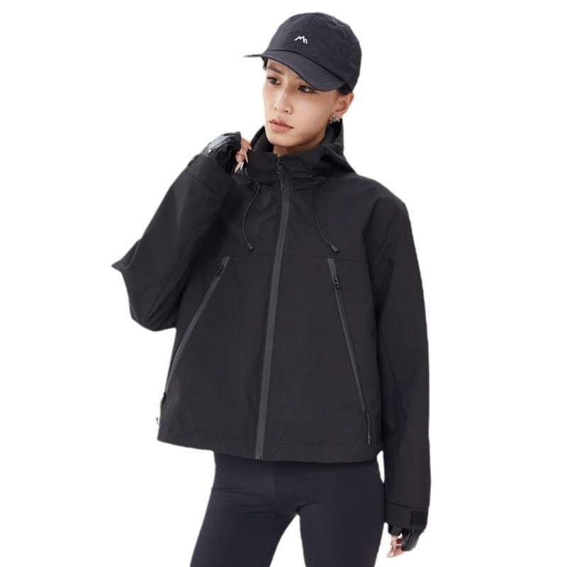 

Куртка с тефлоновой защитой, женская короткая куртка для активного отдыха, водонепроницаемая, дышащая, для велоспорта, пешего туризма, альпинизма, свободная куртка 2XL