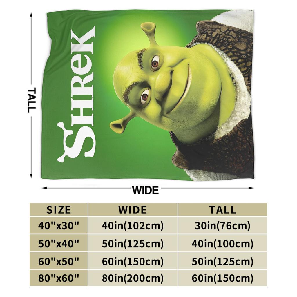 Funny Shreks Meme Printed Blanket For Men Women Super Soft Warm  Throw Blankets for Living Room 50x60 Inches Multi-size